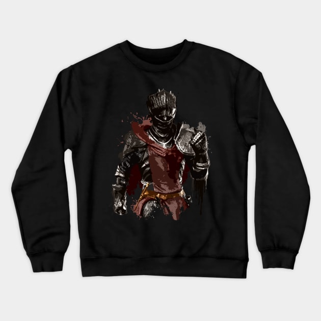 Red Knight Splatter Crewneck Sweatshirt by 666hughes